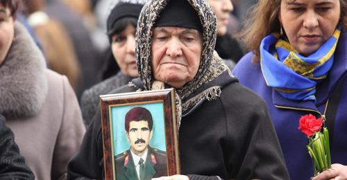 Rally in memory of the victims of the Khojaly tragedy in Baku, February 26, 2018. Photo by Aziz Karimov for the Caucasian Knot. 