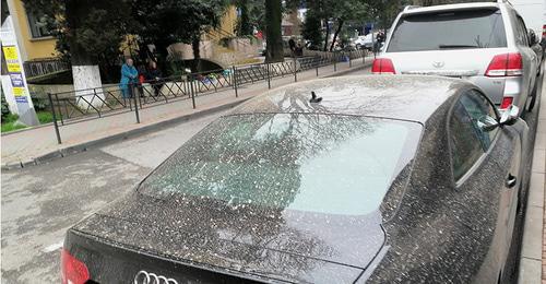 Coloured precipitation fell in the Krasnodar Territory. Sochi, March 23, 2018. Photo by Svetlana Kravchenko for the "Caucasian Knot"