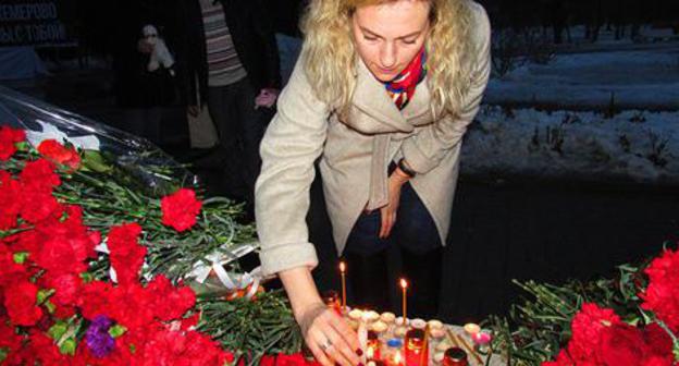 Mourning action in memory of the victims killed by a fire in Kemerovo, March 27, 2018. Photo by Vyacheslav Yaschenko for the Caucasian Knot. 