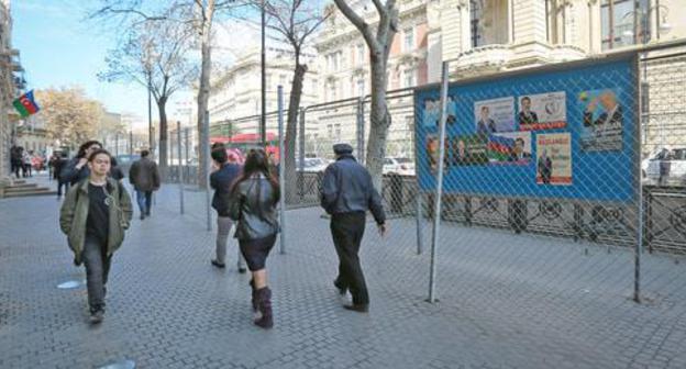 Agitation banners in Baku streets, April 9, 2018. Photo by Aziz Karimov for the Caucasian Knot