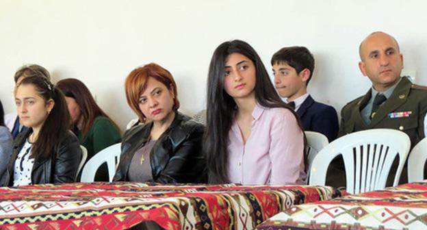 Participants of the discussion "Nation, army, family" in Stepanakert. Photo by Alvard Grigoryan for the "Caucasian Knot"