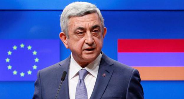 Serzh Sargsyan. Photo: REUTERS/Yves Herman