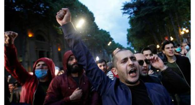 Participants of the protest action "For Our Rights". Tbilisi, May 13, 2018. Photo: REUTERS/David Mdzinarishvili