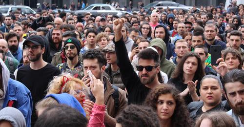 Young people protesting in Georgia. Tbilisi, May 12, 2018. Photo by Inna Kukudjanova for the "Caucasian Knot"