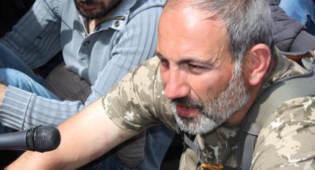 Nikol Pashinyan at the protest actions. Yerevan, April 2018. Photo by Tigran Petrosyan for the "Caucasian Knot"