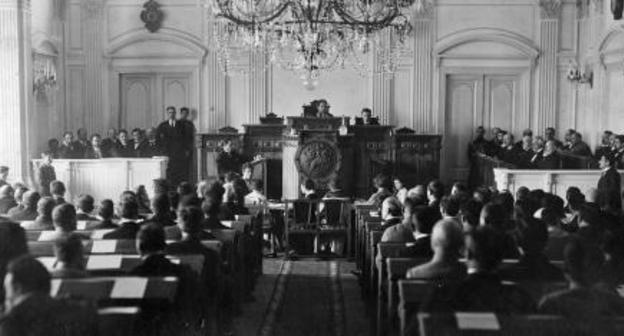 A constitutional assembly of Georgia, 1919. National Archives of Georgia, photo courtesy of the press service of the government of Georgia