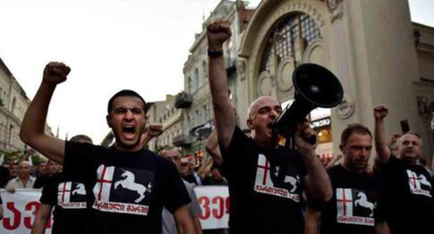 "Georgian March" activists. Photo: Mzia Saganelidze (RFE/RL)