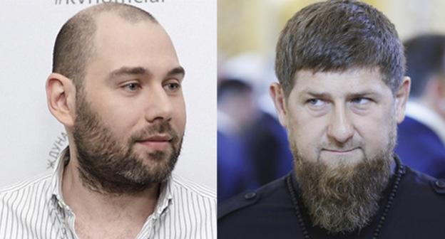 Ramzan Kadyrov (on the right) and Semyon Slepakov. Collage by the "Caucasian Knot". Photo: Sputnik/Mikhail Metzel/Pool via REUTERS Westpress Kaliningrad archive, image # / Alexandr Podgorchuk wikipedia.ru