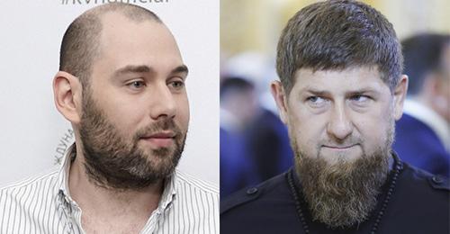 Ramzan Kadyrov (on the right) and Semyon Slepakov. Collage by the "Caucasian Knot". Photo: Sputnik/Mikhail Metzel/Pool via REUTERS Westpress Kaliningrad archive, image # / Alexandr Podgorchuk wikipedia.ru