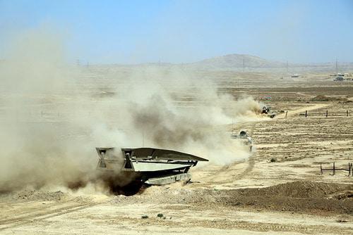 Exercises of the Engineering Corps of Azerbaijan. June 22, 2018. Photo by the press service of the Azerbaijani Ministry of Defence https://mod.gov.az/ru/news/provedeny-taktiko-specialnye-ucheniya-s-inzhenerno-sapernymi-podrazdeleniyami-23124.html