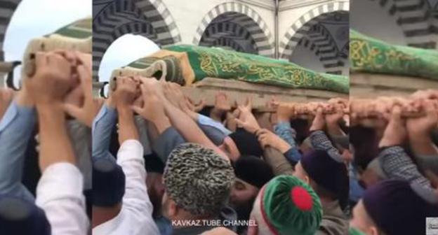 Funeral of Yusup Temirkhanov. Screenshot from video: https://www.youtube.com/watch?v=s1KMFwA4zSI