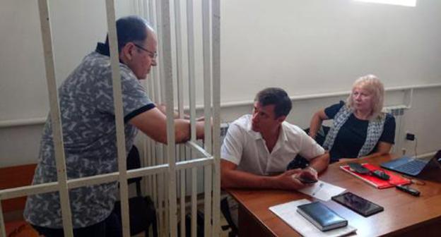 Oyub Titiev in the court room. Photo courtesy of the Human Rights Centre "Memorial"