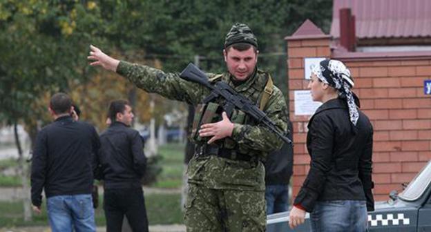 Law enforcer. Photo: REUTERS/Alkhan Gargayev