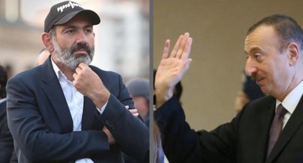 Nikol Pashinyan (left) and Ilham Aliyev (right). Collage. 