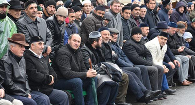 Participants of a protest action in Magas. October 5, 2018. Photo by Yakub Gogiev https://www.facebook.com/gogiev.jakob/posts/2121692801375728