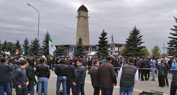 Participants of a protest action in Magas. October 5, 2018. Photo by Umar Yavloy for the "Caucasian Knot"