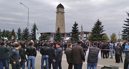 Participants of a protest action in Magas. October 5, 2018. Photo by Umar Yavloy for the "Caucasian Knot"