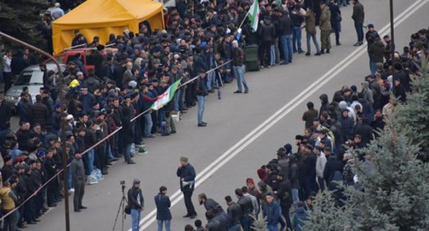 Protest rallies in Magas. Photo courtesy of Yakub Gogiev for the "Caucasian Knot"