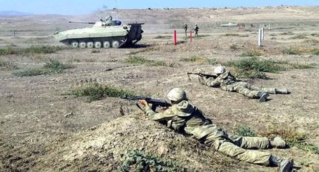 Exercises of the Azerbaijani army. October 2018. Photo by the press service of the Azerbaijani Ministry of Defence