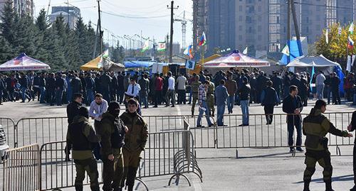 A protest action in Magas. October 15, 2018. Photo courtesy of Yakub Gogiev for the "Caucasian Knot"