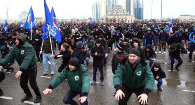 The international exercises "18.03.18: We choose a strong country!". March 5, 2018, Grozny. Photo by Musa Sadulaev/IA 'Grozny-Inform' http://www.grozny-inform.ru/news/health/93795/