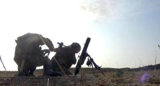 Azerbaijani soldiers take part in gunnery drills, October 2018. Photo: website of the Ministry of Defence of Azerbaijan. https://mod.gov.az/ru/news/motostrelkovye-podrazdeleniya-vypolnili-uprazhneniya-po-strelbe-video-24652.html