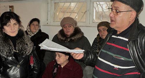 Chernobyl liquidators in KBR decided to postpone protest actions until the end of the investigatory processes. February 2013. Photo by Luiza Orazaeva for the "Caucasian Knot"