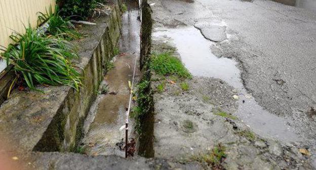 Outlet of the storm sewer system in Sochi where the boy died. Photo by Svetlana Kravchenko for the Caucasian Knot