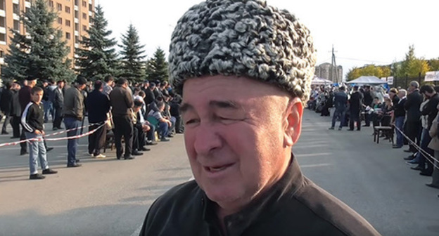 Malsag Uzhakhov, Chairman of the Council of Teips. Screenshot of the video by the user The Council of the Ingush Teips https://www.youtube.com/watch?v=OKp3UuBZ1jk