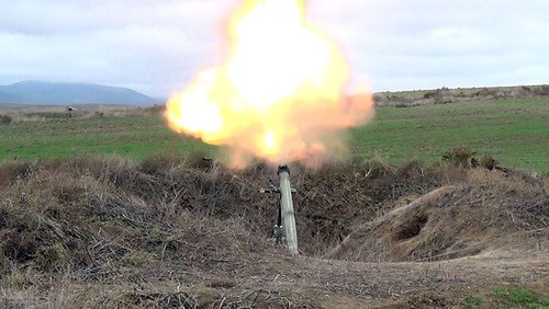 Military drills of the Azerbaijani Army. Winter 2018/2019. Photo: press service of the Ministry of Defence of Azerbaijan. https://mod.gov.az/ru/news/voinskoe-obedinenie-provelo-ucheniya-s-boevoj-strelboj-video-25075.html