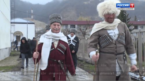 Screenshot from news broadcasting of the celebrations dedicated to the Day of revival of Balkar people, March 28, 2019, https://vestikbr.ru/news/vesti-kabardino-balkarija-663/