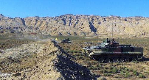 Azerbaijani tanks take part in military drills, July 4, 2018. Photo: press service of the Ministry of Defence of Azerbaijan, , https://mod.gov.az