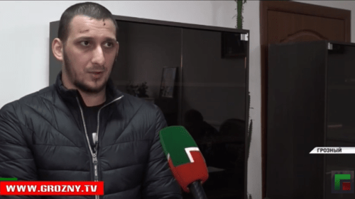 Muslim Djambekov. Screenshot from news broadcasting by GTRK 'Grozny', March 29, 2019, https://www.youtube.com/watch?v=ns-5-o3IxDM