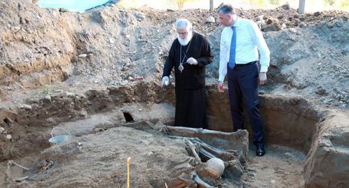 Graves with remains of 150 citizens executed during repressions in 1937-1938, found in Batumi in Georgia (The Autonomous Republic of Adjara). Photo: Facebook of Batumi's Diocese https://www.facebook.com/photo.php?fbid=1984889058472554&amp;set=pcb.1984896091805184&amp;type=3&amp;theater