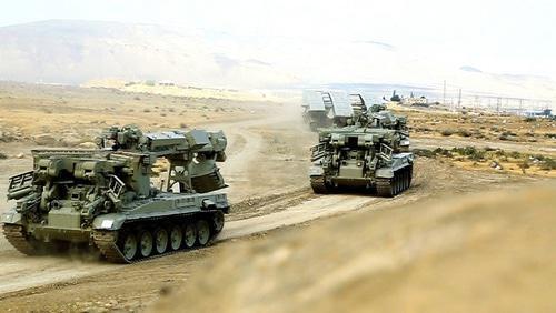 Military exercises in Azerbaijan. Photo: press service of the Ministry of Defence of Azerbaijan, https://mod.gov.az/ru/news/nachalis-shirokomasshtabnye-operativno-takticheskie-ucheniya-azerbajdzhanskoj-armii-video-26924.html