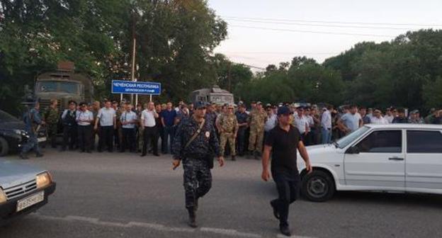 A rally near the Chechen signpost in the city of Kizlyar. June 11, 2019. Photo by Ilyas Kapiev for the "Caucasian Knot"