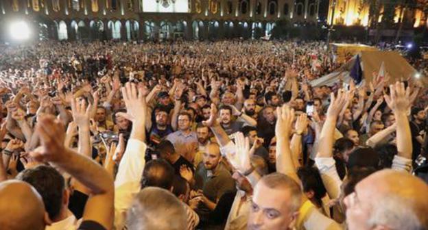 Protest rally in Tbilisi, June 21, 2019. Photo: REUTERS/Irakli Gedenidze