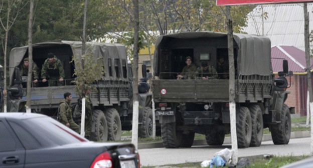 Law enforcers. Photo: REUTERS/Alkhan Gargayev