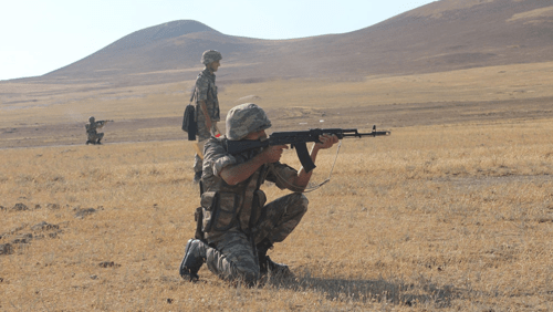 Azerbaijani soldiers. Photo: press service of the Ministry of Defence of Azerbaijan, https://mod.gov.az