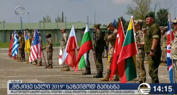 The military exercises Agile Spirit 2019 in Georgia. Screenshot of the report by the TV IMEDI on YouTube https://www.youtube.com/watch?v=e2XP14L0sa0