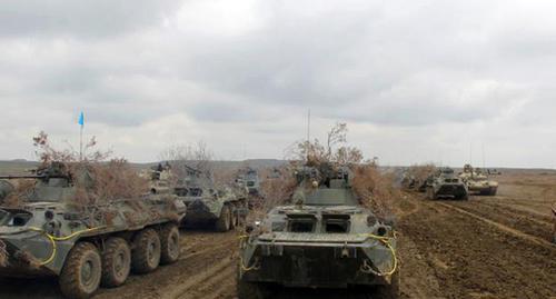 Military vehicles of the Azerbaijani Army. Photo: https://mod.gov.az/ru/foto-arhiv-045/?gid=21985