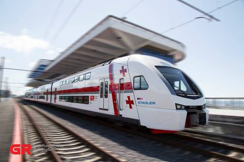 Train of the "Georgian Railways". Photo: press service of the "Georgian Railways", www.railway.ge