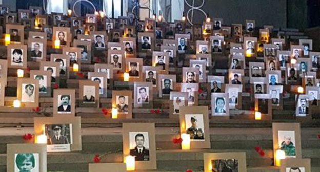 Mourning event in Tskhinvali on the night of August 8, 2019. Photo by Anna Dzhioyeva for the "Caucasian Knot"