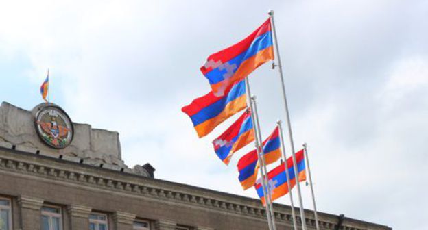 The flag of the Nagorno-Karabakh Republic in Stepanakert. Photo by Alvard Grigoryan for the "Caucasian Knot"