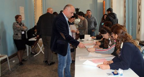 Voters at a polling station in Nagorno-Karabakh. Photo by Alvard Grigoryan for the Caucasian Knot