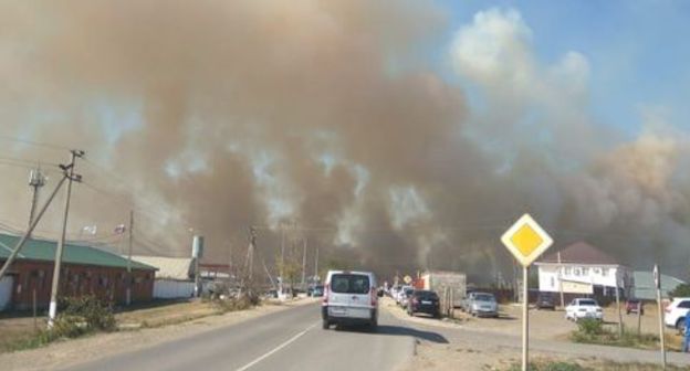 Fire in the Temryuk District (Kuban). Photo by Anna Pologrudova for the Caucasian Knot 