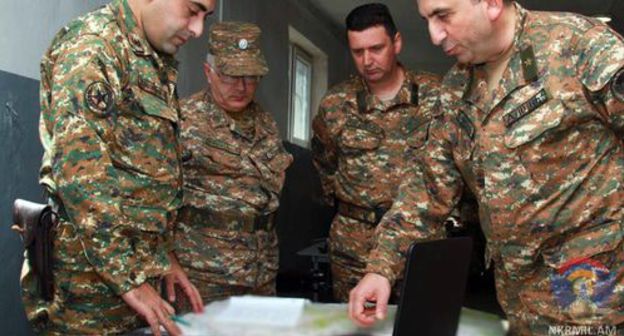 Servicemen of Nagorno-Karabakh Army. Photo: press service of the Ministry of Defence of Nagorno-Karabakh, http://www.nkrmil.am/news/view/2534