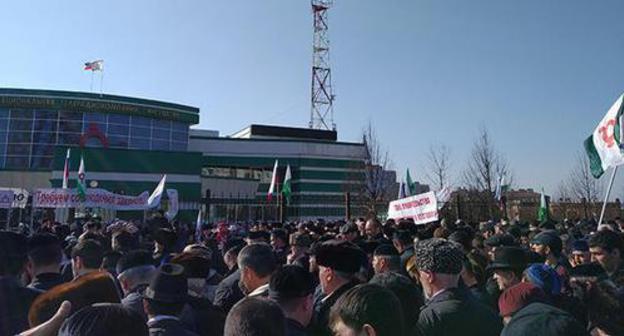 Participants of rally in Magas, March 26, 2019. Photo by Umar Yovloi for the Caucasian Knot