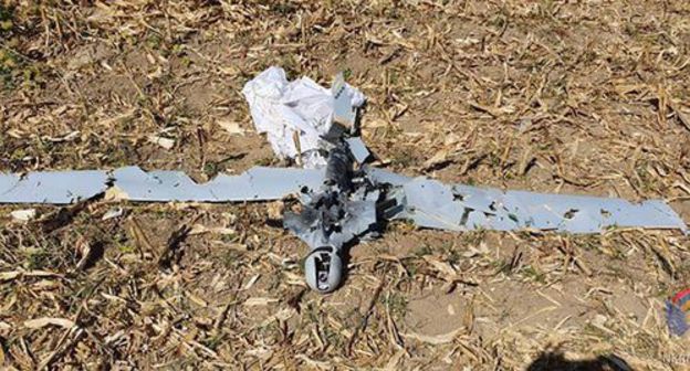 Downed drone. Photo: Ministry of Defence of Nagorno-Karabakh, http://nkrmil.am/ru/news/view/2546