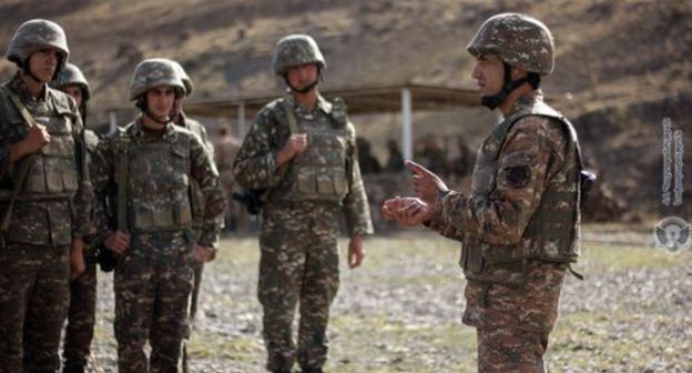 Armenian soldiers. Photo: press service of the Ministry of Defence of Armenia, http://www.mil.am/hy/news/7010